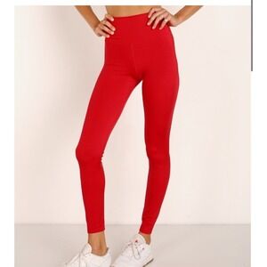 BEACH RIOT NEW Red Glitter Legginfs Size XS NWT